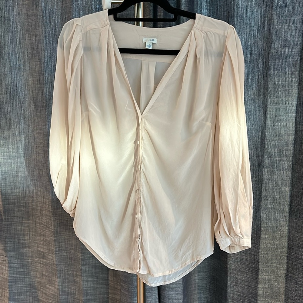 Anthropologie Billowy Sleeved Button Down Top